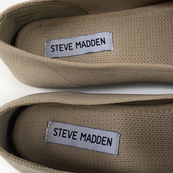 Steve Madden Natural Taupe Women’s Slip-On Knit Flats Shoes- Size 6.5 - Picture 9 of 14